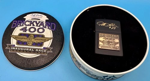 Brickyard 400 Inaugural Race Jeff Gordon Signature  Sealed  Zippo Lighter
