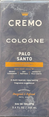 Cremo Reserve Collection For Men Cologne Palo Santo, 3.4 Fl. Oz.
