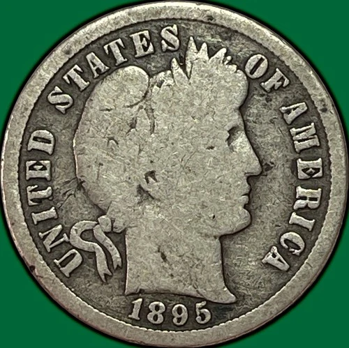 1895-S Barber Dime Choice Good G+ Coin #35179