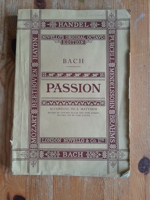 Matthäuspassion von Bach - Vintage Vokalpartitur erschienen Novello