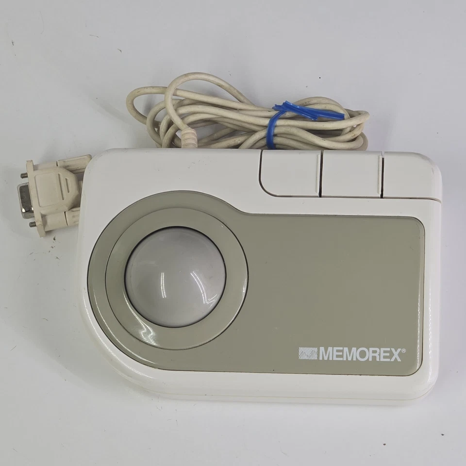 VTG Memorex Trackball Stationary Mouse Ergonomic Wired PC IBM Model 300 Serial - Image 2 of 4