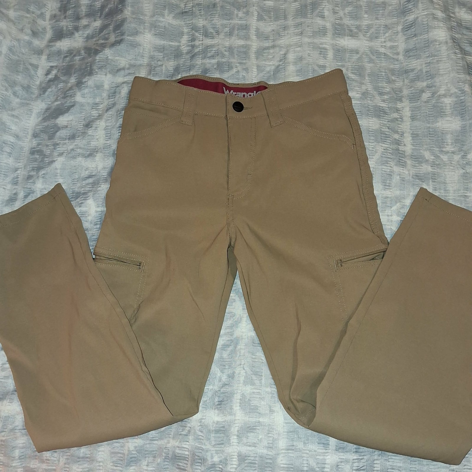Wrangler Performance Pants Men's/Boys 12 Regular Brown Straight Fit Flex Waist thumbnail 2