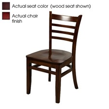 Oak Street Mfg WC101MHWINE Ladderback Mahogany Wood Chair w/Wine