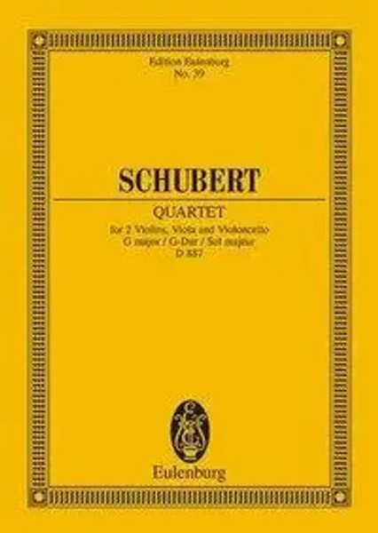 String Quartet In G Major Op. 161 D 887 | Op. 161. D 887. Streichquartett | 1981-image