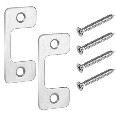 2 PCS Adjustable Strike Plate For Exterior Doors Home Security Large Hole Lock