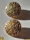 2 16mm Vintage La Mode Goldtone Starburst Buttons Style 26243 Italy — photo 2