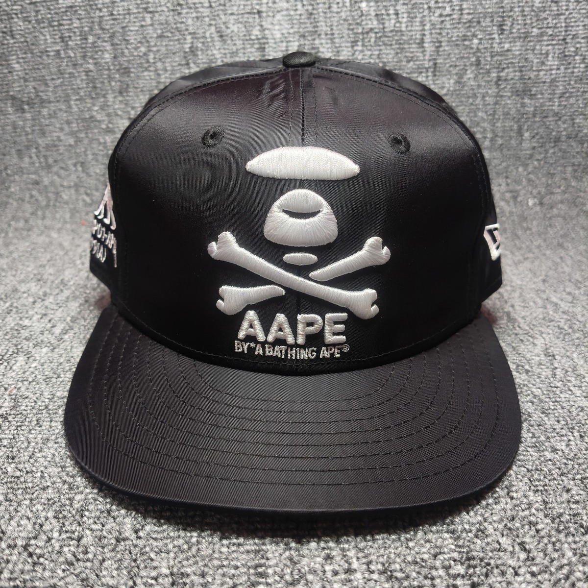 AAPE BY A BATHING APE New Era 9FIFTY Snapback Hat Black Skull Camo Undervisor