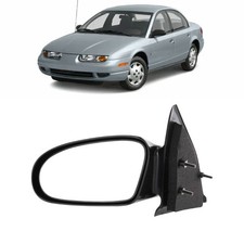 For 1996-2002 Saturn SL/SL1/SL2 Door Mirror Driver Side Manual Black Sedan