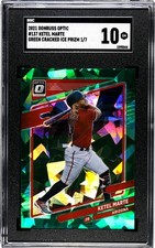 2021 Donruss Optic #137 Ketel Marte SGC 10 Green Cracked Ice Prizm (1/7)