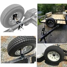 Boat Trailer Spare Tire Mount Carrier Wheel Cargo Holder Durable Powder Coat