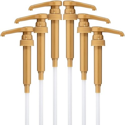 Syrup Pumps, 6-pack | Fits 750 mL/25.4 oz Torani, Davinci, and Jordan Skinny