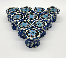 100 European Poker Club Pokerchips 1&euro; blau/wei&szlig; &ndash; Poker Chip f&uuml;r Poker