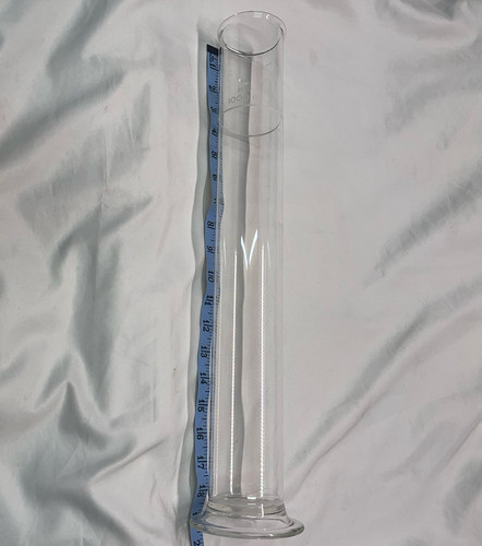 1000ML Spoutless Beaker Cylinder 19” Class A Laboratory 20 Degree Borosilicate - Picture 3 of 6