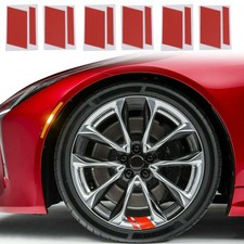 Set Of 6 Universal Car Wheel Rim Sticker Reflective Vinyl Decal Mark For 16-21