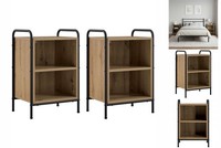 Nachttisch 2 Stk. Artisan-Eiche 40X30X60 Cm Holzwerkstoff
