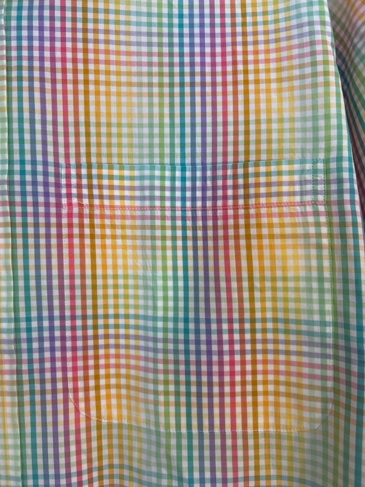 Paul Stuart Luxury Shirt Men's Size L Multicolor Checked Button Down Long Sleeve - Image 4 of 4