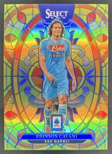 2025-26 Panini Select Serie A Edinson Cavani Stained Glass SSP #5 Napoli