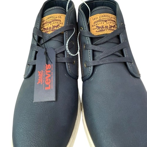 Stivaletti Chukka Levi’s uomo taglia 10,5 blu navy stringati casual eleganti nuovi con etichette - Foto 5 di 6