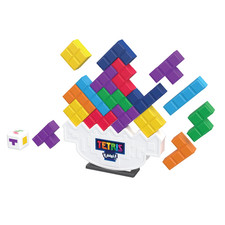 Tetris Tumble XL Puzzle Game Oversized Tetrimino Blocks, Tilting Tower