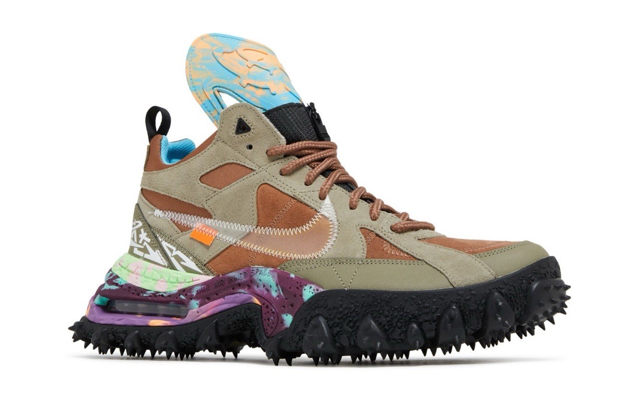 OFF WHITE X NIKE STIVALI Nike Off White COLLAB x Air Terra Forma' Archaeo Marrone!!DQ1615 Uomo Taglia 7