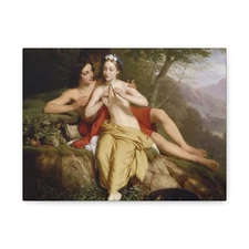 Louis Hersent (1777-1860) Daphnis et Chloe - Canvas Wall Art