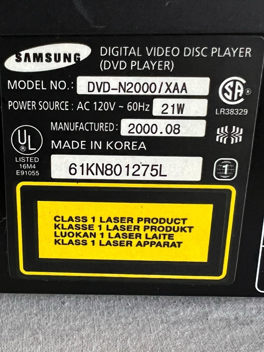 Samsung Extiva DVD-N2000 NUON DVD Player w Remote VCD CD Rare | eBay
