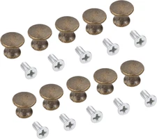 Dophee 10-Pack Mini Drawer Knobs, Antique Jewelry Box Pulls Wooden Cases Cabinet