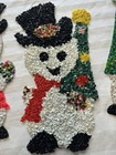 Lot of 4 Vintage Melted Plastic Popcorn Snowman Christmas  Holiday Decorations  — photo 5