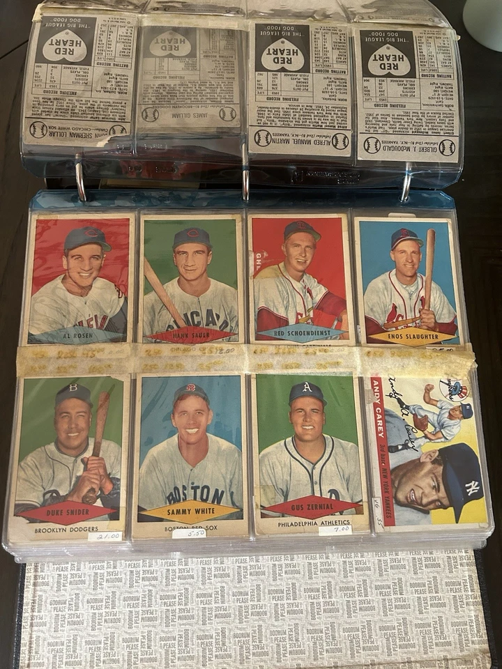 Lot of 401 Baseball Cards MLB Ted Williams Roberto Clemente Red Heart Topps More - Image 4 of 4