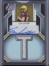 2025 Pro Set Metal Sam Leavitt Surname Signatures Prismatic Silver /25