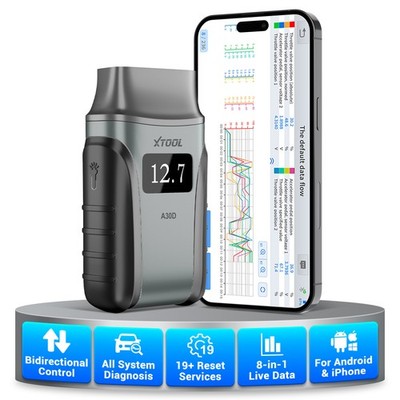2026 XTOOL A30D V2.0 BT OBD2 Scanner Car Bi-directional Diagnostic