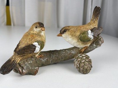 Original Gilde Kunststoff Vögel auf Ast 11 x 15 cm - Top Zustand  