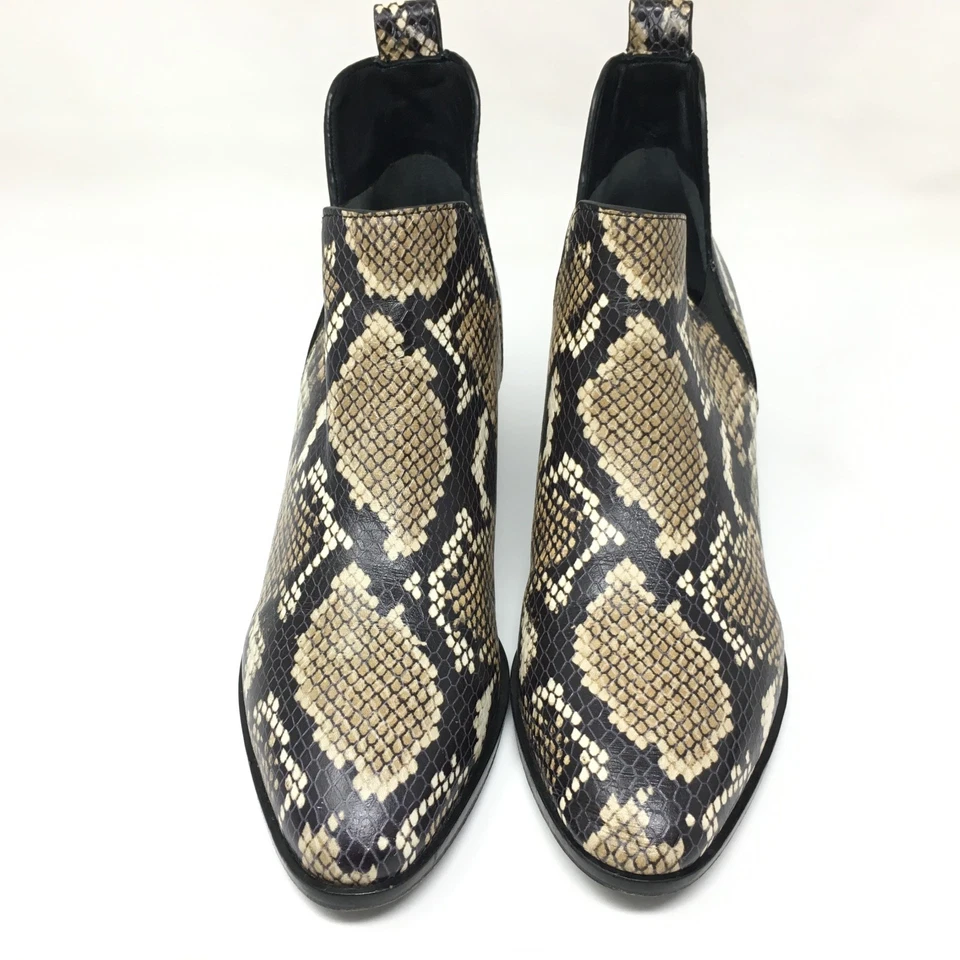 Sigerson Morrison Tabitha Botines Zapatos Mujer Talla 8 Beige Serpiente Foto 4 de 4