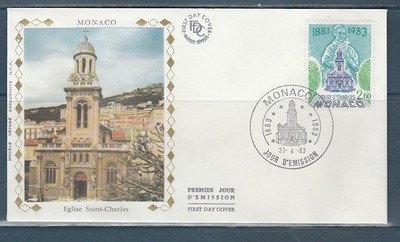 MONACO Briefumschlag 1. Tag Karlskirche 1983