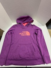 The North Face Women's Hoodie Med Purple Sweatshirt Graphic Pullover