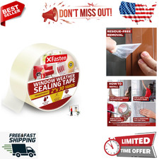 Transparent Window Air Sealing Tape - 2 Inch x 30 Yards - No Residue