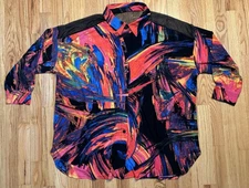 Attitudes Renee Como Women's Mesh Shoulder Blouse Top 1X NWT