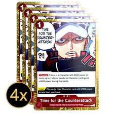 4x Time for the Counterattack OP14 One Piece Foil Playset NM #OP14-018