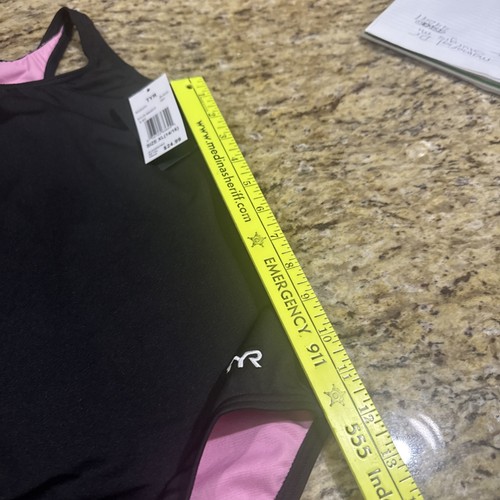 TYR Girls' Durafast Lite Maxfit Swimsuit Size XL (14-16)black/Pink NWT Cpix - Picture 5 of 9