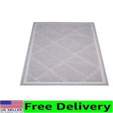 Less-Mess 24" x 35" Cat Litter Mat - Stylish Grey with Waterproof Features