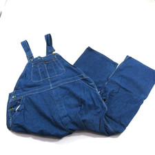 Washington Dee Cee Bib Overalls Dark Blue Wash Measured: 44x29 1970s Vintage