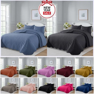 IMPERIAL ROOMS Luxury Quilt Bedspread Light Weight Oversize Bedspread Bed Throw California King