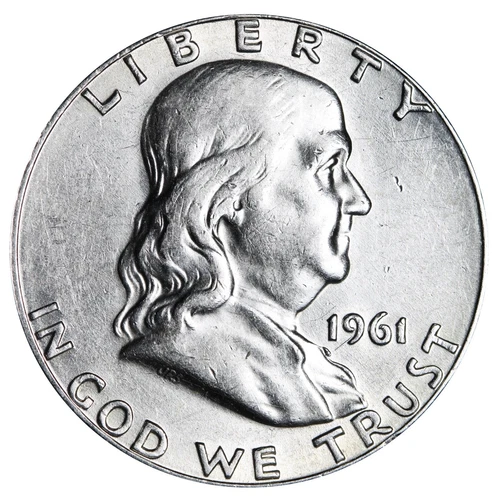 1961 Franklin SILVER Half Dollar Brilliant XF/AU Complete Your Album!