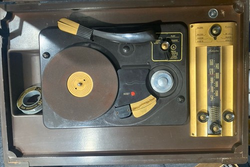 Combo radio fonógrafo Silvertone 8085 1949, grabadora de cables ver video - Imagen 2 de 21