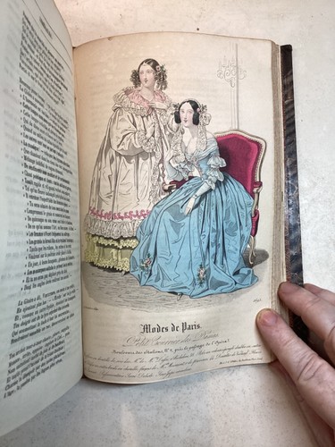 1840-FRENCH FASHION Esmeralda Revue Littéraire with 31 HAND COLOURED PLATES - Picture 19 of 24