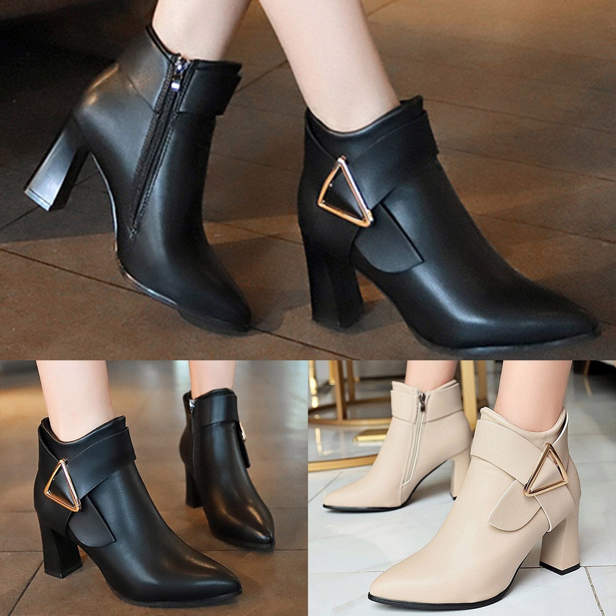 low heel pointed toe boots