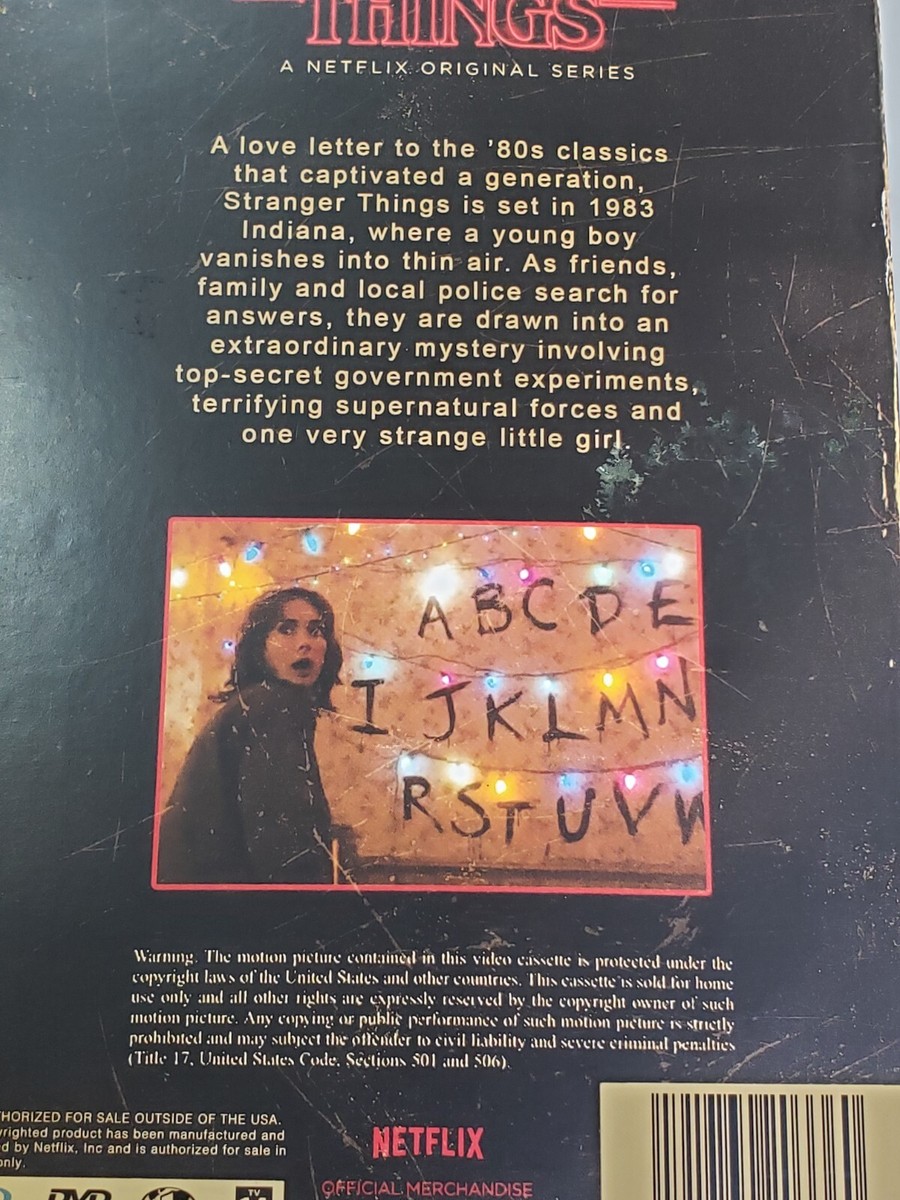 Netflix Stranger Things Season One 4-Disc DVD Blu-ray