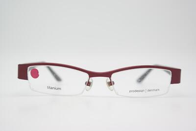 Brille PRODESIGN DENMARK 17643 Titanium Rot Schwarz Halbrand Brillengestell Neu