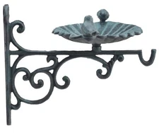 Plant Hanger Bird Bath Feeder Cast Iron Hanging Flower Basket Hook