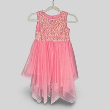 Toddler Cat  Jack Sequin Tulle Party Dress Pink Rainbow Sequins Size 2T